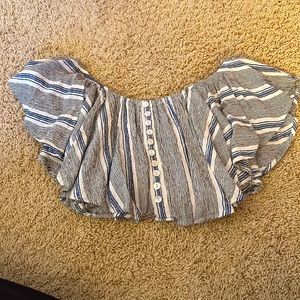 off the shoulder top, double lined, built in tube top